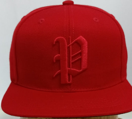 RED CAMO "OLD ENGLISH LETTERED" SNAPBACK