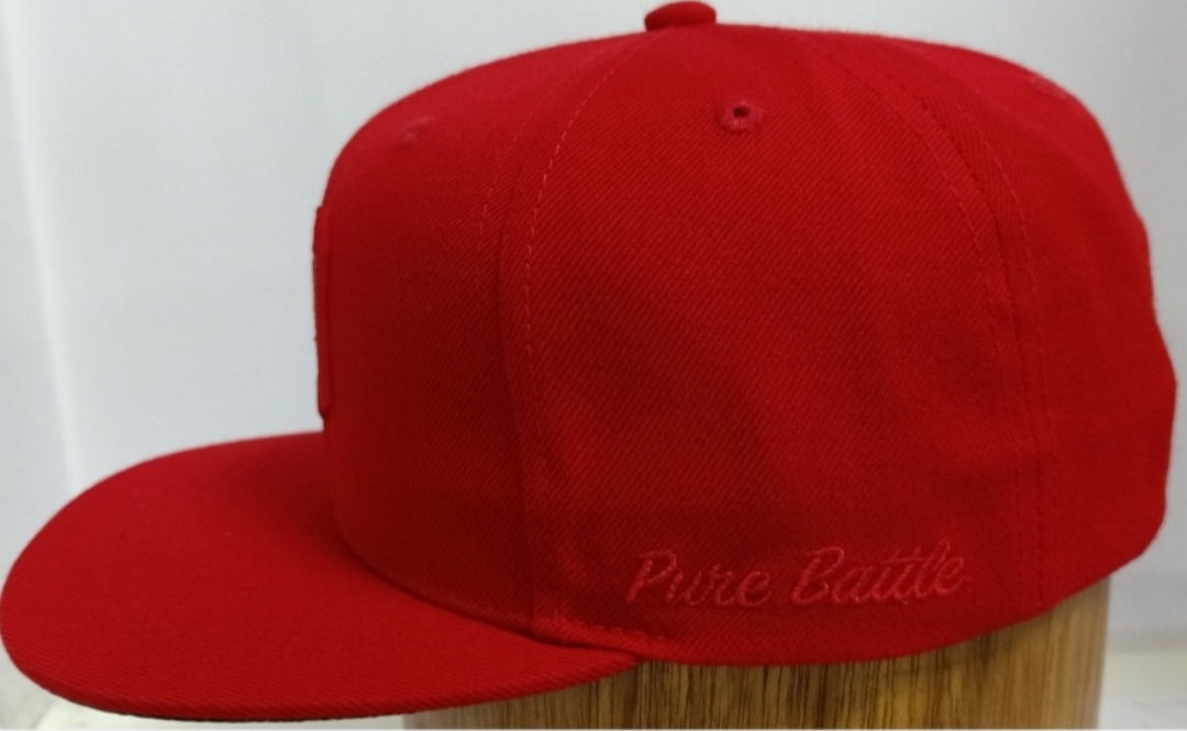 RED CAMO "OLD ENGLISH LETTERED" SNAPBACK
